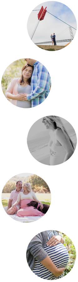 small maternity images in circles